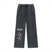 Ryū Skull Raw-Edge Sweatpants
