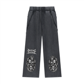 Ryū Skull Raw-Edge Sweatpants